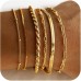 Gold Bracelets for Women Waterproof, 14K Real Gold Jewelry Sets for Women Trendy Thin Dainty Stackab