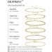 Gold Bracelets for Women Waterproof, 14K Real Gold Jewelry Sets for Women Trendy Thin Dainty Stackab