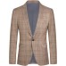  Mens 2 PCS Plaid Suits Slim Formal Suit Checkered Blazer Jacket Pants