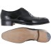 Black Leather Cap Toe Oxford Shoes