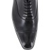 Black Leather Cap Toe Oxford Shoes