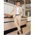 Men 2 Piece Linen Suits Set Casual Lightweight Blazer Jacket Regular Fit Suit Pants