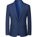 Men's One Button Suit Jacket Elegant Solid Color Blazers Slim Fit Lightweight Sport Coats Blazer
