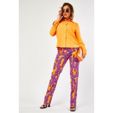 Abstract Print Wide Leg Trousers