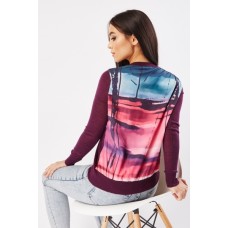 Back Printed Knit Top