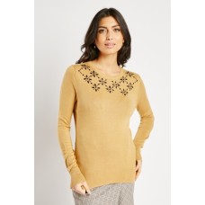 Beaded Detail Knit Top