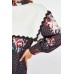Bib Overlay Floral Blouse