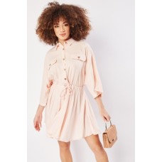 Buttoned Swing Mini Dress