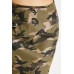 Camouflage Faux Leather Mini Skirt