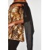 Cape Overlay Sleeve Printed Top