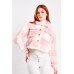 Checkered Fluffy Crop Jacket