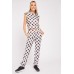 Checkered Sleeveless Hoodie