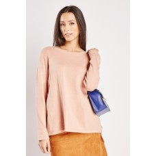 Chiffon Insert Back Contrasted Top