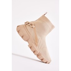 Chunky Chain Sock Ankle Boots