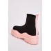 Chunky Sole Knitted Ankle Boots