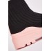 Chunky Sole Knitted Ankle Boots
