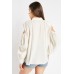 Cold Shoulder Buttoned Top