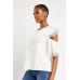 Cold Shoulder Tulle Blouse