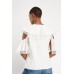 Cold Shoulder Tulle Blouse