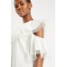 Cold Shoulder Tulle Blouse