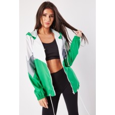 Colour Block Hooded Jacket