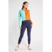 Colour Block Zipped Jumpsuit