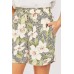 Contrasted Lily Flower Print Shorts