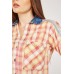 Contrasted Trim Checked Shirt