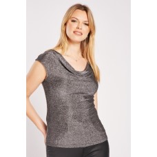 Cowl Neck Shimmery Top