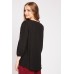 Crinkle Black Blouse