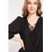 Crinkle Black Blouse