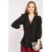Crinkle Black Blouse