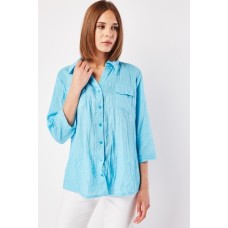 Crinkle Roll Up Sleeve Shirt