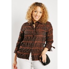 Crinkled Tie Up Sleeve Top