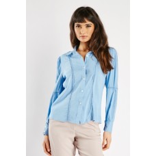 Crochet Insert Long Sleeve Shirt