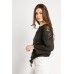 Crochet Insert Tie Up Hem Blouse