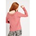 Crochet Neckline Partly Cotton Top