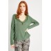 Crochet Neckline Partly Cotton Top
