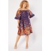 Crochet Panel Floral Off Shoulder Dress