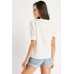 Crochet Ruffle Short Sleeve Top