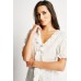 Crochet Ruffle Short Sleeve Top