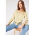 Crochet Trim Buttoned Blouse