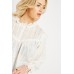 Crochet Trim Cotton Blouse