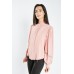 Crochet Trim Ruffle Neck Blouse