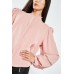 Crochet Trim Ruffle Neck Blouse