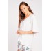 Crochet Trim White Top