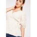 Crochet Wrap Cream Top