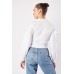 Cropped Tie Up Hem Shirt