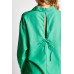 Cut Out Back Dip Hem Shirt