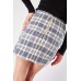 Decorative Buttons Textured Skirt